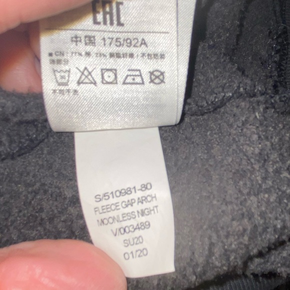 Y2K Gap Womens grey black hoodie embroidered GAP, size S - Picture 6 of 6